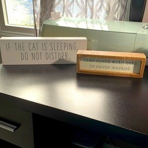 Cat signs (set of 2)